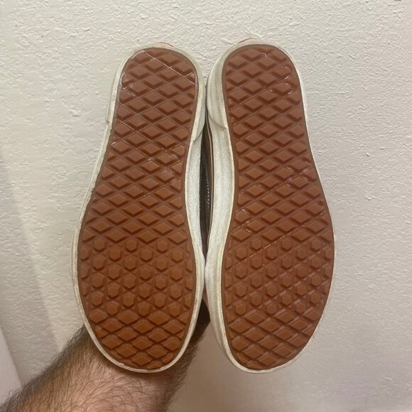 Vans Sk8-Hi MTE Men 5 Women 6.5 Scotchgard 3M Suede Glazed Brown Plaid Lined Red - Picture 6 of 6